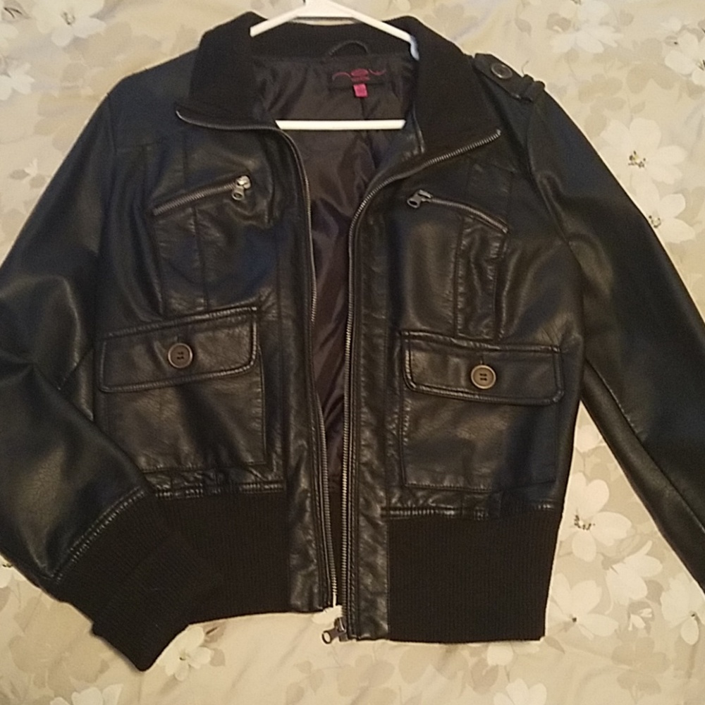 Faux leather jacket
